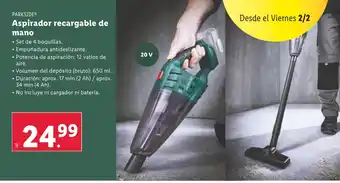 Lidl Aspirador recargable de mano oferta