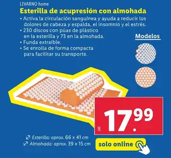 Lidl Esterilla de acupresión con almohada oferta