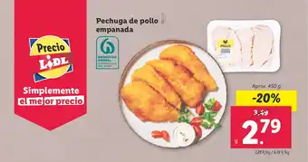 Lidl Pechuga de pollo empanada oferta