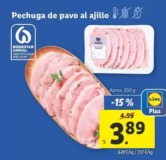 Lidl Pechuga de pavo al ajillo oferta
