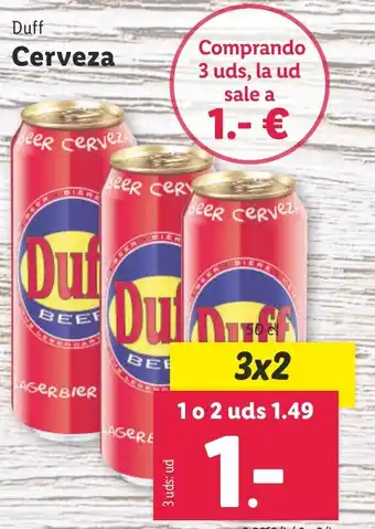 Lidl Duff Cerveza oferta