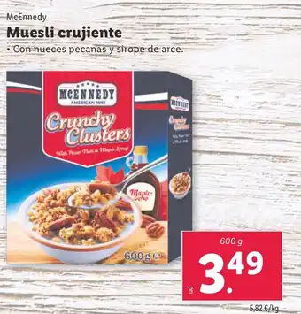 Lidl Muesli crujiente oferta