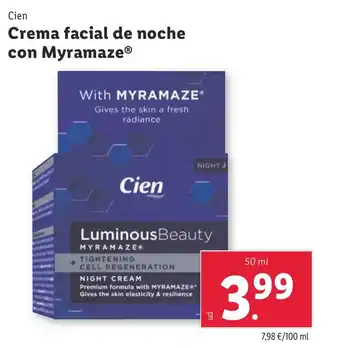 Lidl Crema facial de noche con MyramazeⓇ oferta
