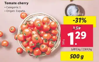 Lidl Tomate cherry oferta