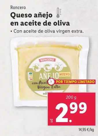 Lidl Queso añejo en aceite de oliva oferta