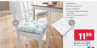 Lidl Set de cojines para asiento oferta