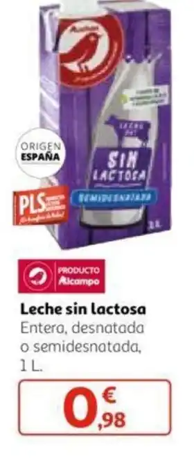 Alcampo Leche sin lactosa oferta