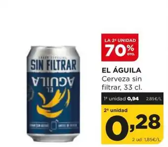Alimerka EL ÁGUILA Cerveza sin filtrar, 33 cl. oferta