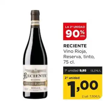 Alimerka RECIENTE Vino Rioja, Reserva, tinto, oferta