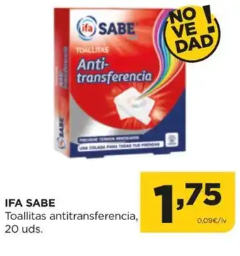 Alimerka IFA SABE Toallitas antitransferencia, 20 uds. oferta