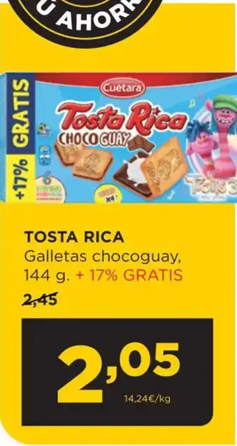 Alimerka TOSTA RICA Galletas chocoguay, 144 g. oferta