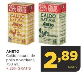 Alimerka ΑΝΕΤΟ Caldo natural de pollo o verduras, 750 ml. oferta