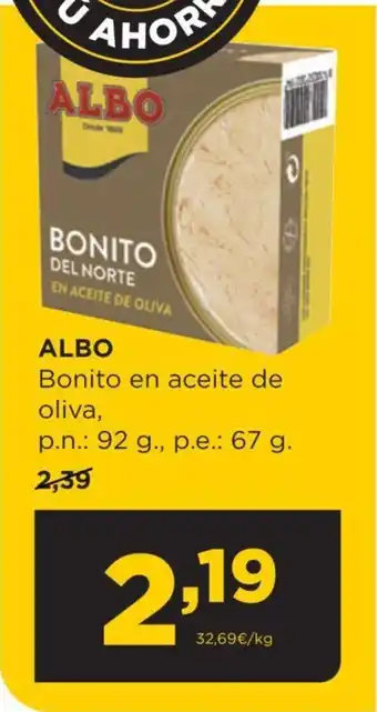Alimerka ALBO Bonito en aceite de oliva, oferta