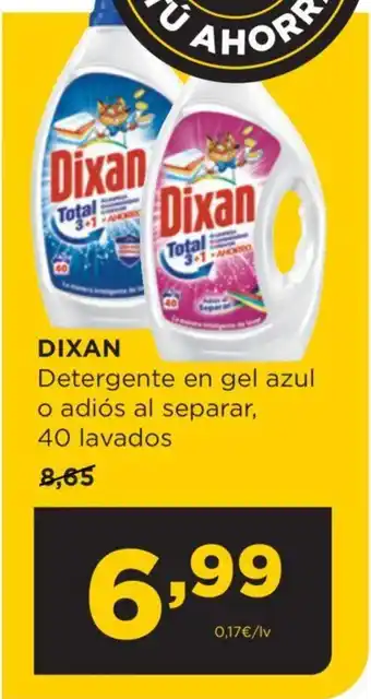 Alimerka DIXAN Detergente en gel azul o adiós al separar, 40 lavados oferta