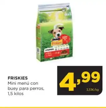 Alimerka FRISKIES Mini menú con buey para perros, 1,5 kilos oferta