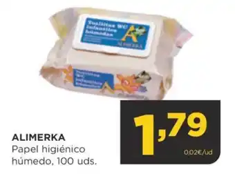 Alimerka ALIMERKA Papel higiénico húmedo, 100 uds. oferta