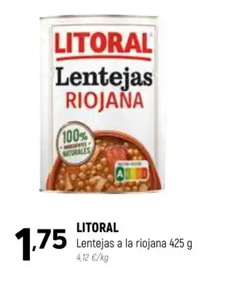 Coviran LITORAL Lentejas a la riojana oferta