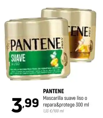 Coviran PANTENE Mascarilla suave liso o repara&protege 300 ml 1,33 €/100 ml oferta