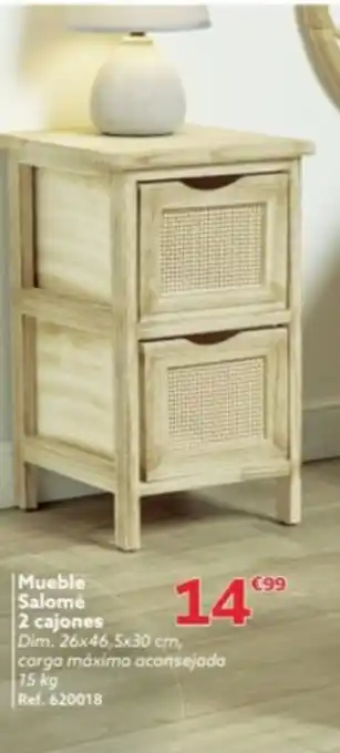 GiFi Mueble Salomé 2 cajones Dim. 26x46,5x30 cm, oferta