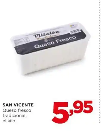 Alimerka SAN VICENTE Queso fresco tradicional, el kilo oferta