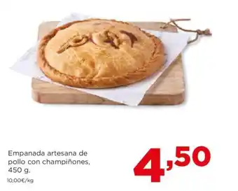 Alimerka Empanada artesana de pollo con champiñones, 450 g. oferta