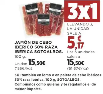 Supercor JAMÓN DE CEBO IBÉRICO 50% RAZA IBÉRICA SOTOALBOS. oferta