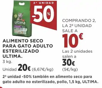 Supercor ALIMENTO SECO PARA GATO ADULTO ESTERILIZADO ULTIMA. oferta