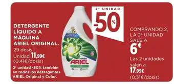 Supercor DETERGENTE LÍQUIDO A MÁQUINA ARIEL ORIGINAL. 29 dosis. oferta