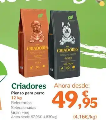 TiendAnimal Criadores Pienso para perro oferta