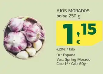 HiperDino AJOS MORADOS, bolsa 250 g oferta