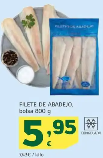 HiperDino FILETE DE ABADEJO, bolsa 800 g oferta