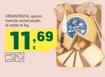 HiperDino ARGAVANZAL queso mezcla semicurado, al corte el kg oferta