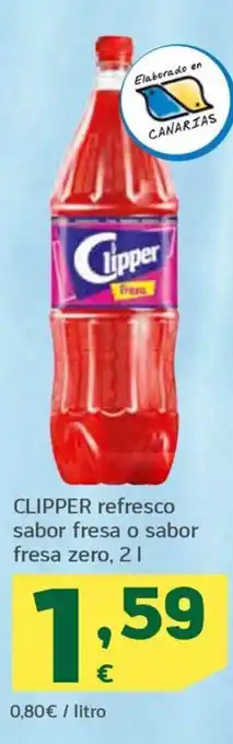 HiperDino CLIPPER refresco sabor fresa o sabor fresa zero, 21 oferta