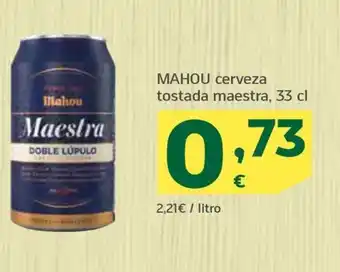 HiperDino MAHOU cerveza tostada maestra, 33 cl oferta