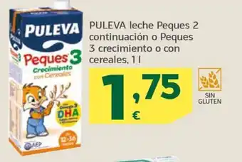 HiperDino PULEVA PULEVA leche Peques 2 continuación o Peques 3 crecimiento o con oferta