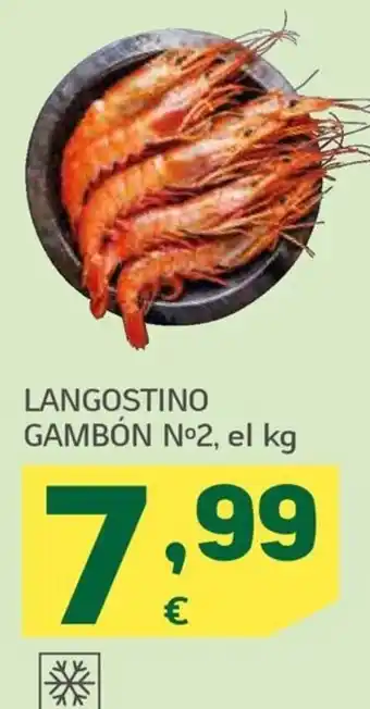 HiperDino LANGOSTINO GAMBÓN N°2, el kg oferta
