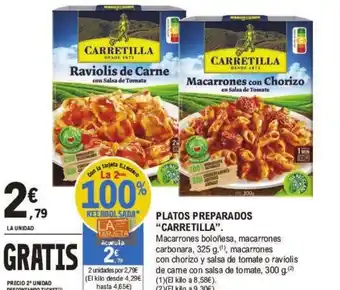 E.Leclerc PLATOS PREPARADOS "CARRETILLA". oferta