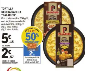 E.Leclerc TORTILLA RECETA CASERA "PALACIOS". oferta
