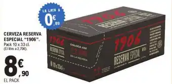 E.Leclerc CERVEZA RESERVA ESPECIAL "1906". oferta