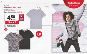 Lidl Pepperts! Camisetas Para Chico oferta