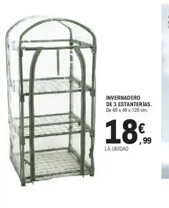 E.Leclerc INVERNADERO DE 3 ESTANTERÍAS oferta