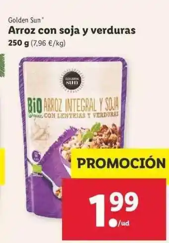 Lidl Golden Sun Arroz Con Soja Y Verduras 250g oferta