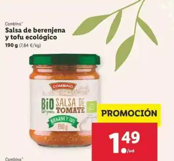 Lidl Combino Salsa De Berenjena Y Tofu Ecológico 190g oferta