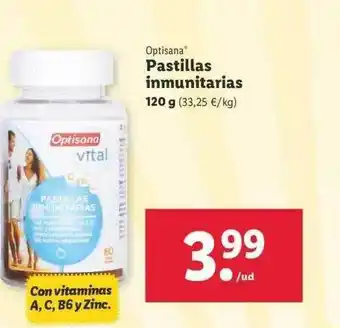 Lidl Optisana Pastillas Inmunitarias 120g oferta