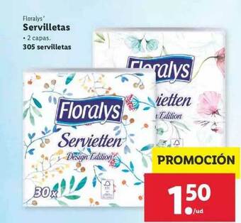 Lidl Floralys Servilletas oferta