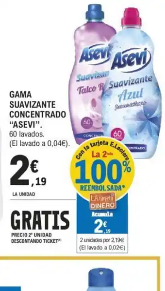 E.Leclerc GAMA SUAVIZANTE CONCENTRADO “ASEVI oferta