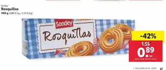 Lidl Sondey Rosquillas 400g oferta
