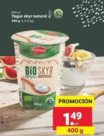 Lidl Yogur Skyr Natural 400g oferta