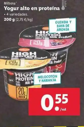 Lidl Yogur Alto En Proteina 200g oferta