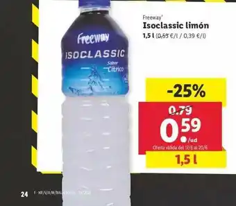 Lidl Isoclassic Limón 1,5l oferta